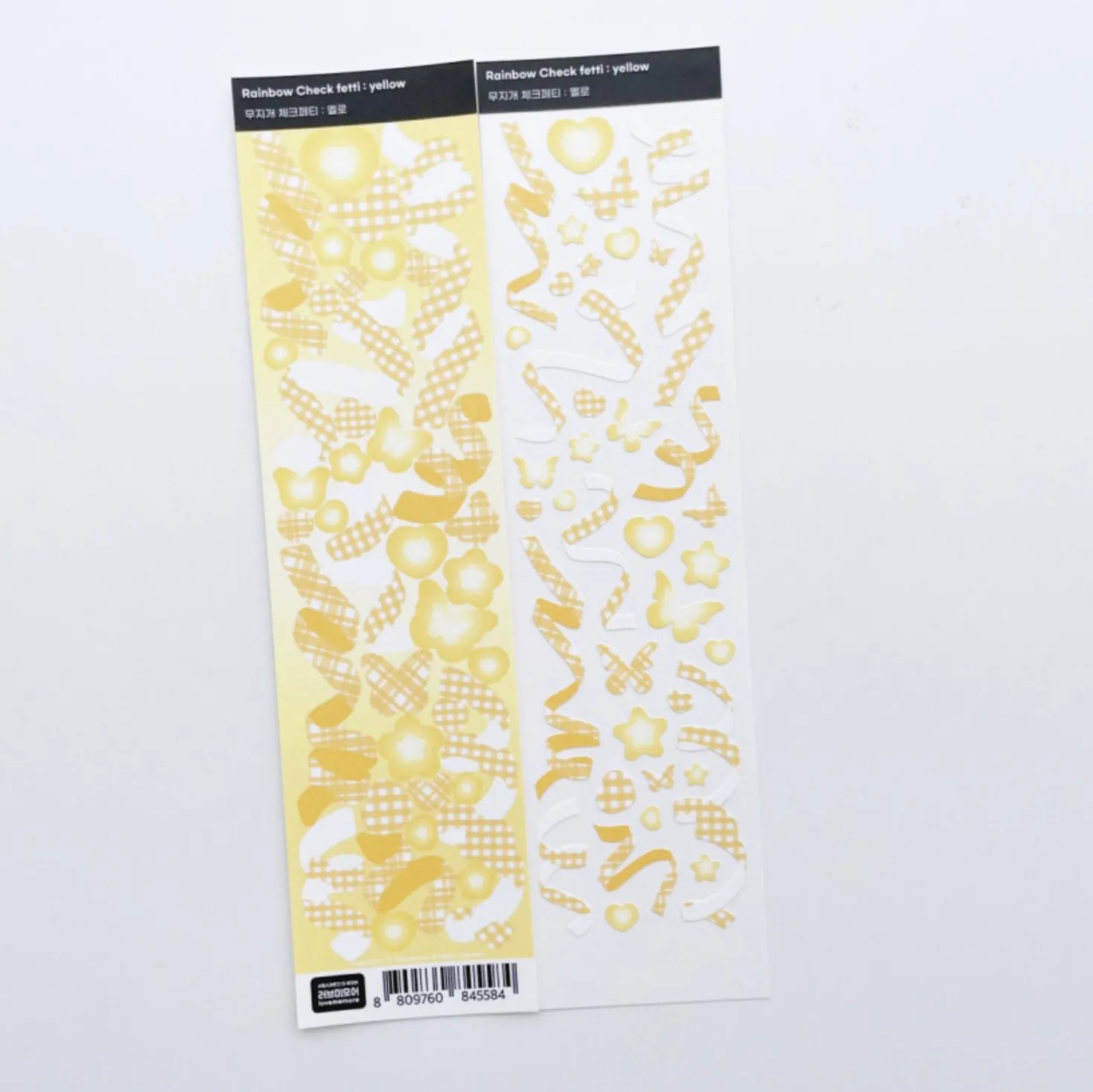 Rainbow Check Confetti Slim Sticker