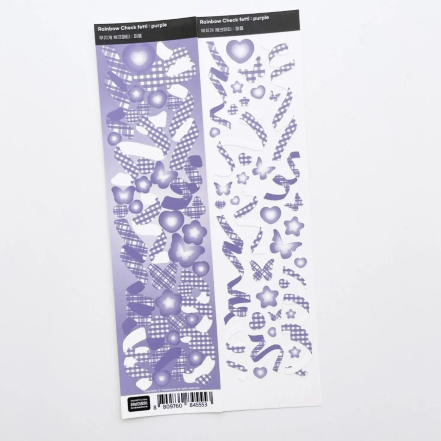 Rainbow Check Confetti Slim Sticker