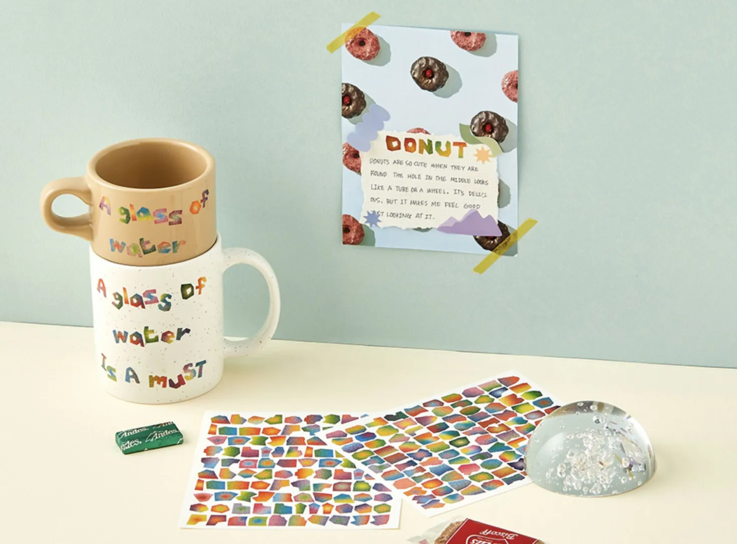 Rainbow Typo Alphabet Sticker