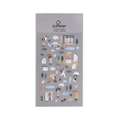 Rainy Day & Umbrella Deco Sticker