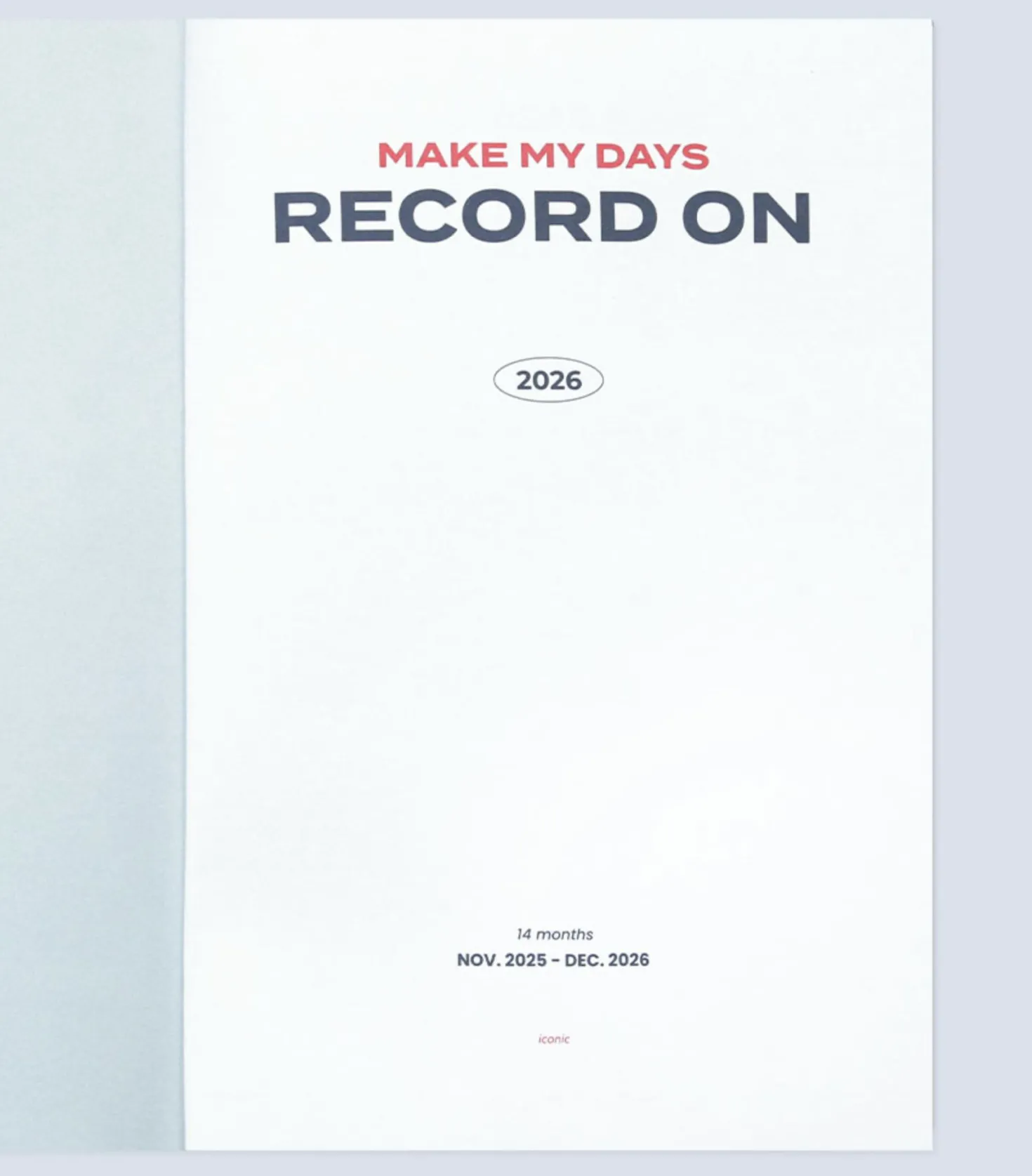 2026 Record On A4 Monthly Planner