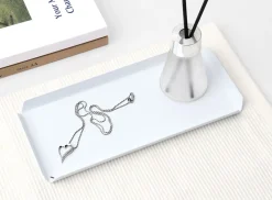 Rectangular Stainless Steel Pen Tray