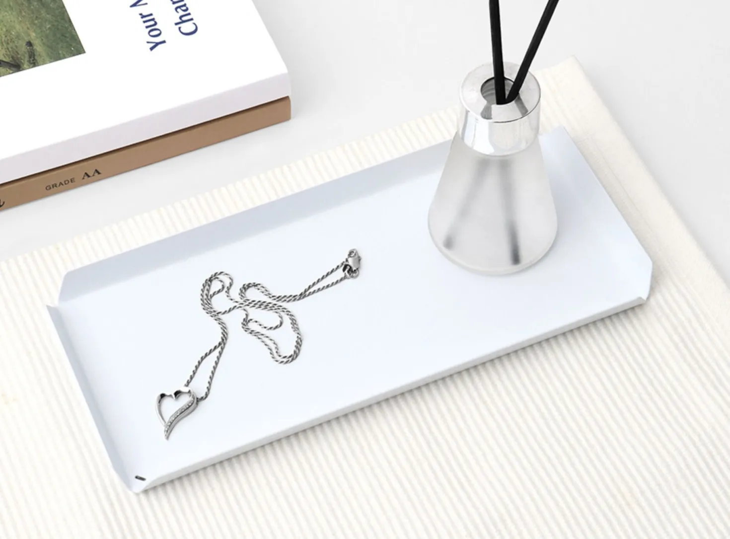 Rectangular Stainless Steel Pen Tray