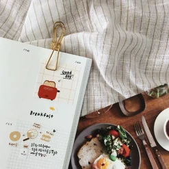 Red Stitched Weekly Planner