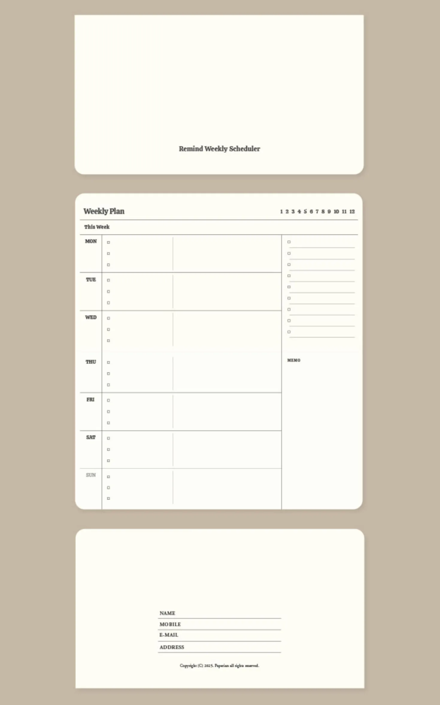 Remind Slim Semi Year Weekly Planner