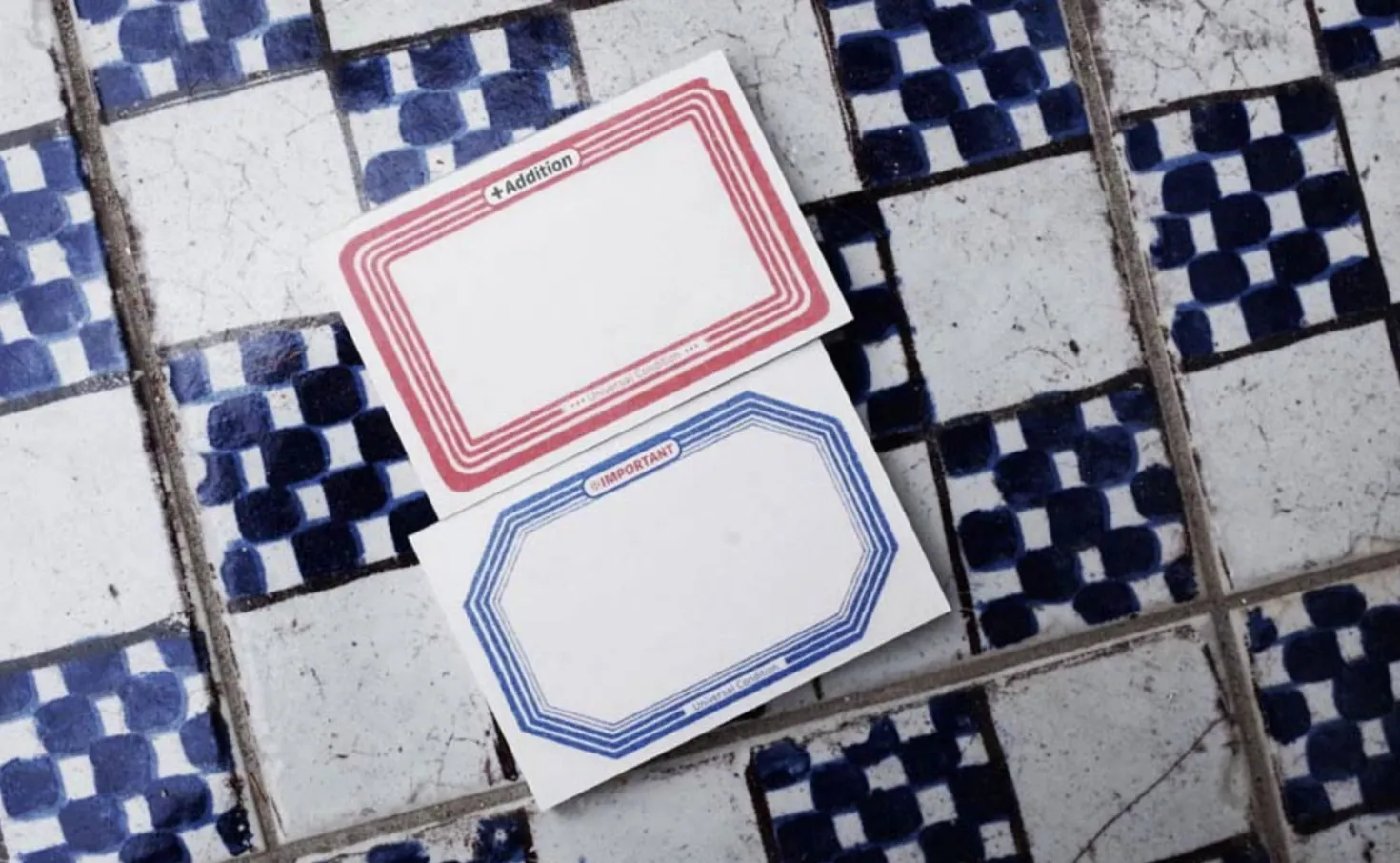 Retro Label Memo Pad Set