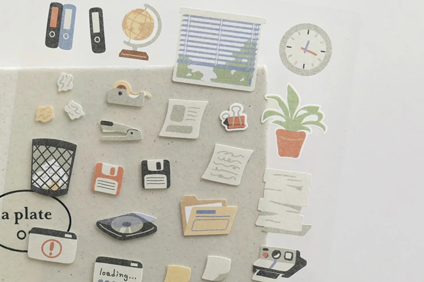 Retro Office Deco Sticker