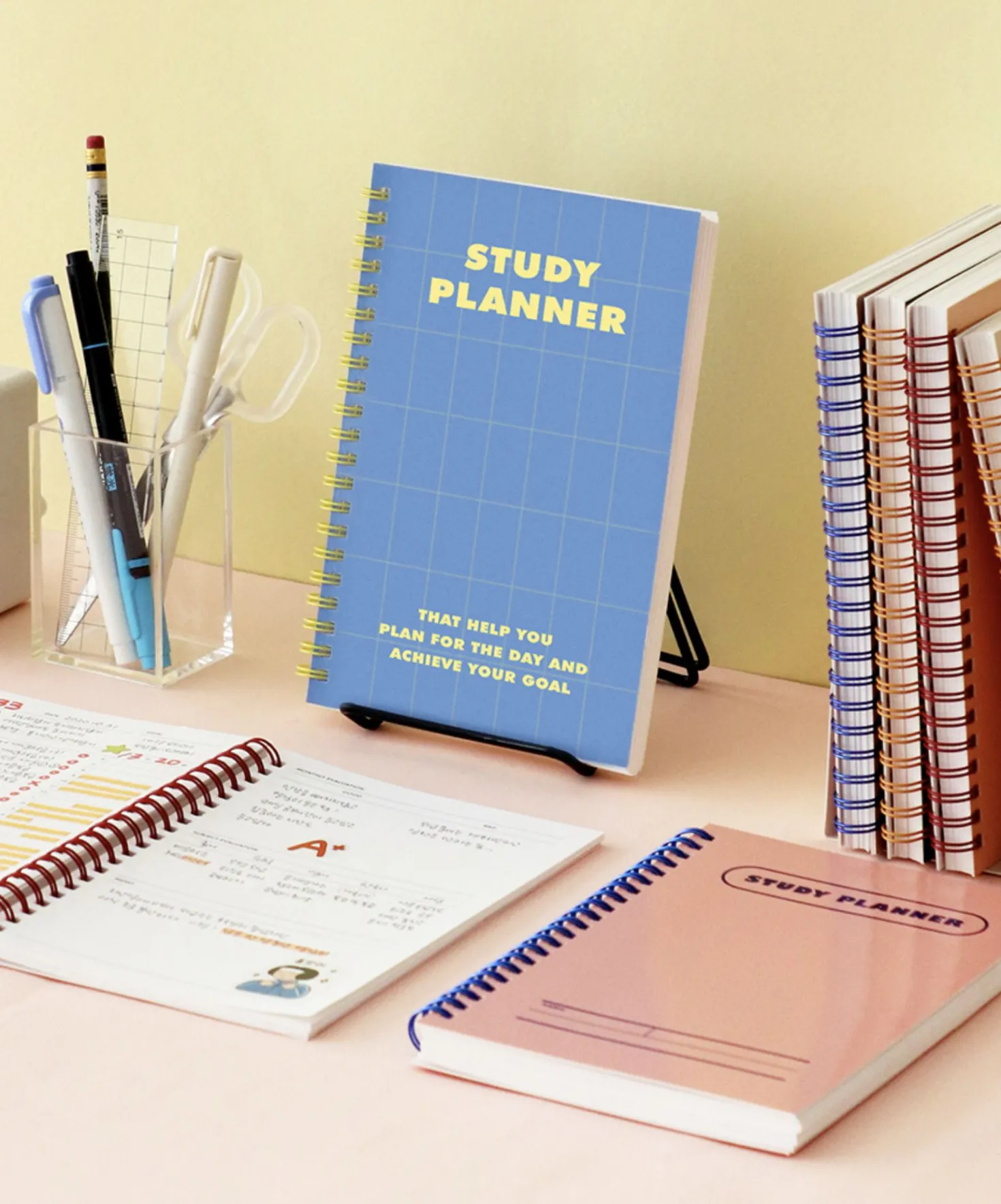 Retro Spiral Study Planner