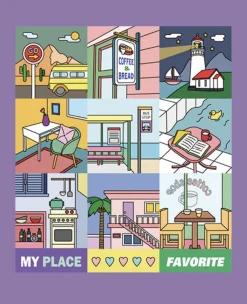 Retro Square Point Deco Sticker