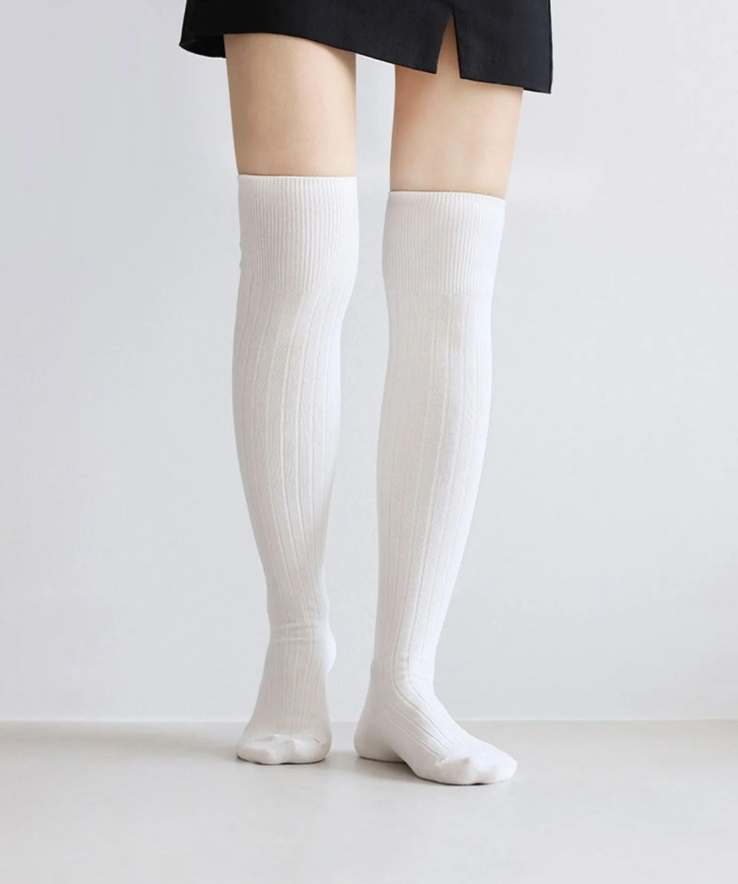 Ribbed Over The Knee Women Socks