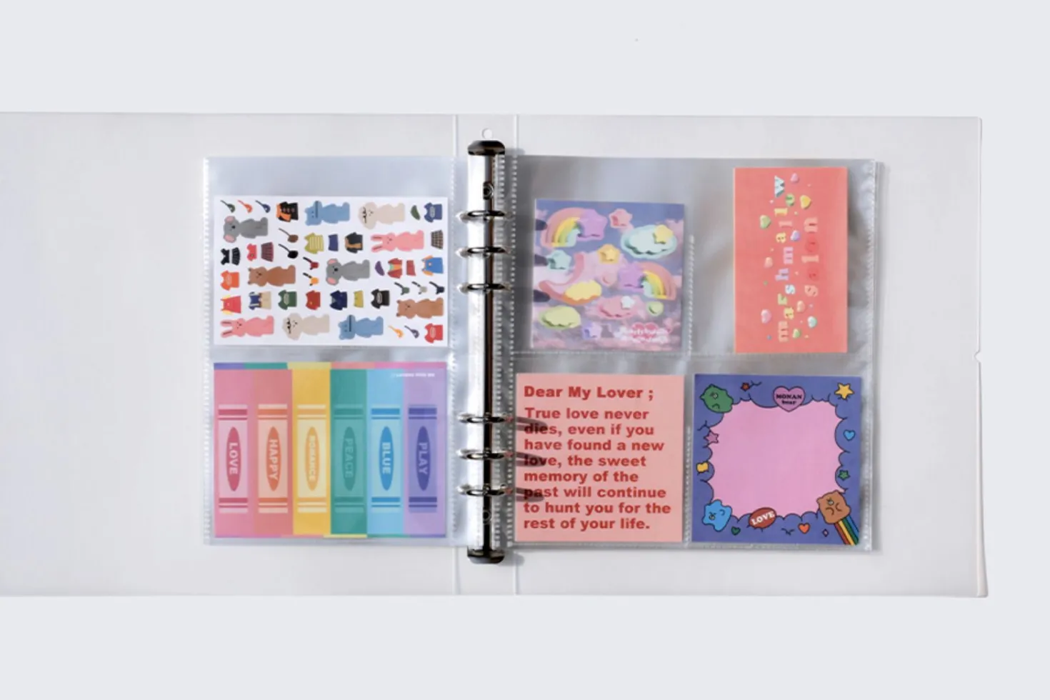 6 Ring A5 Wide Double-sided Pocket Refill