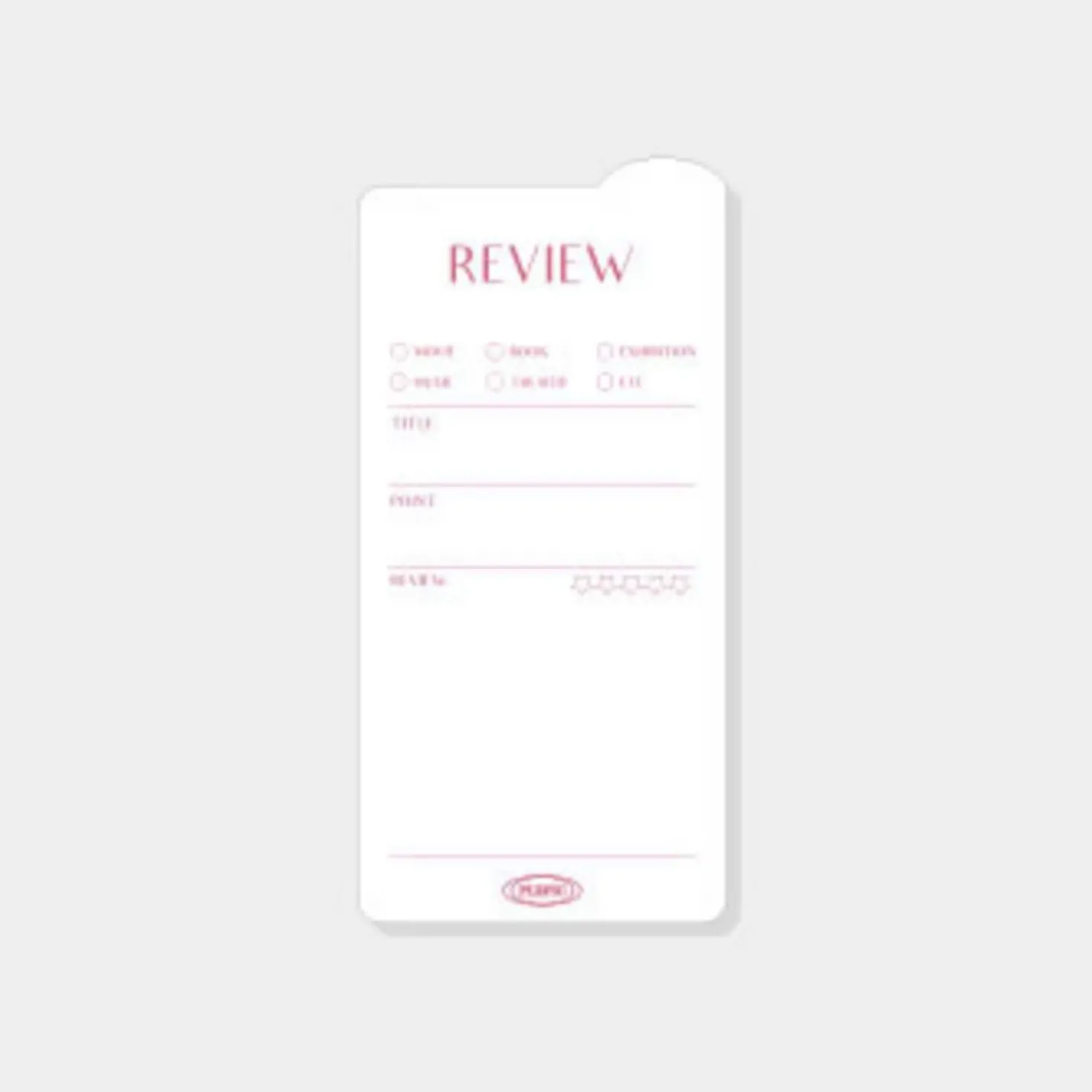 Rounded Edge Index Sticky Note