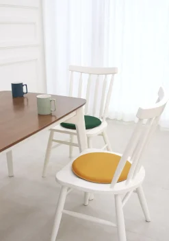 Round Vegan Leather Sitting Cushion