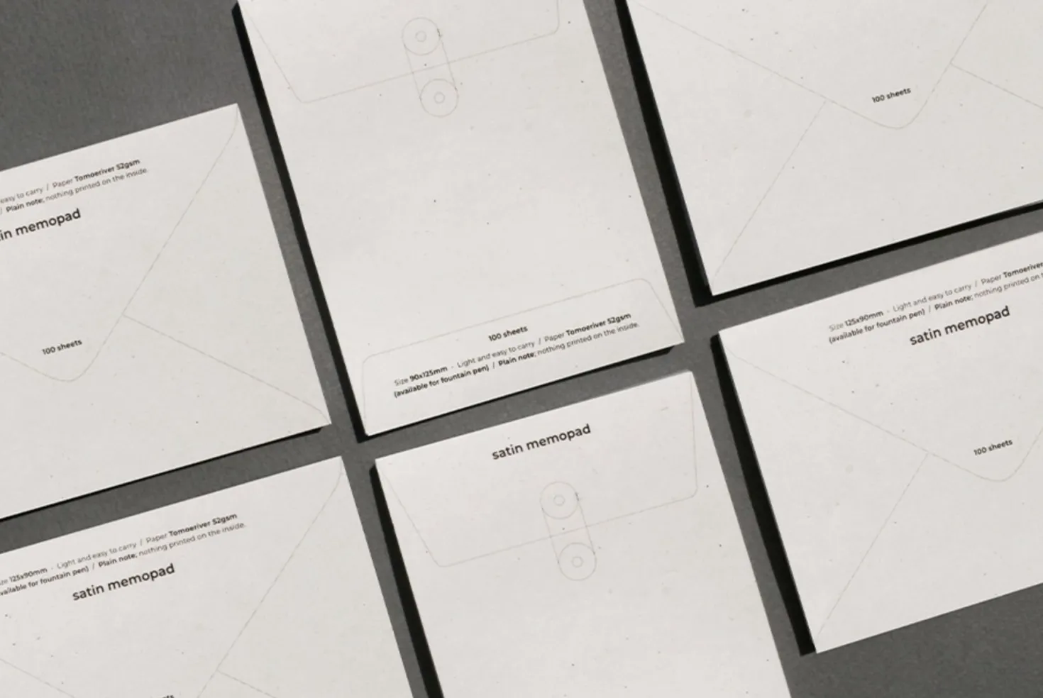 Satin T52 Compact Plain Memo Pad