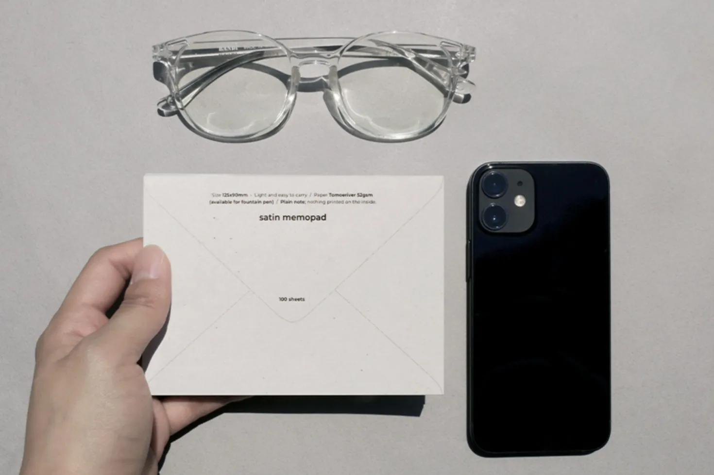 Satin T52 Compact Plain Memo Pad