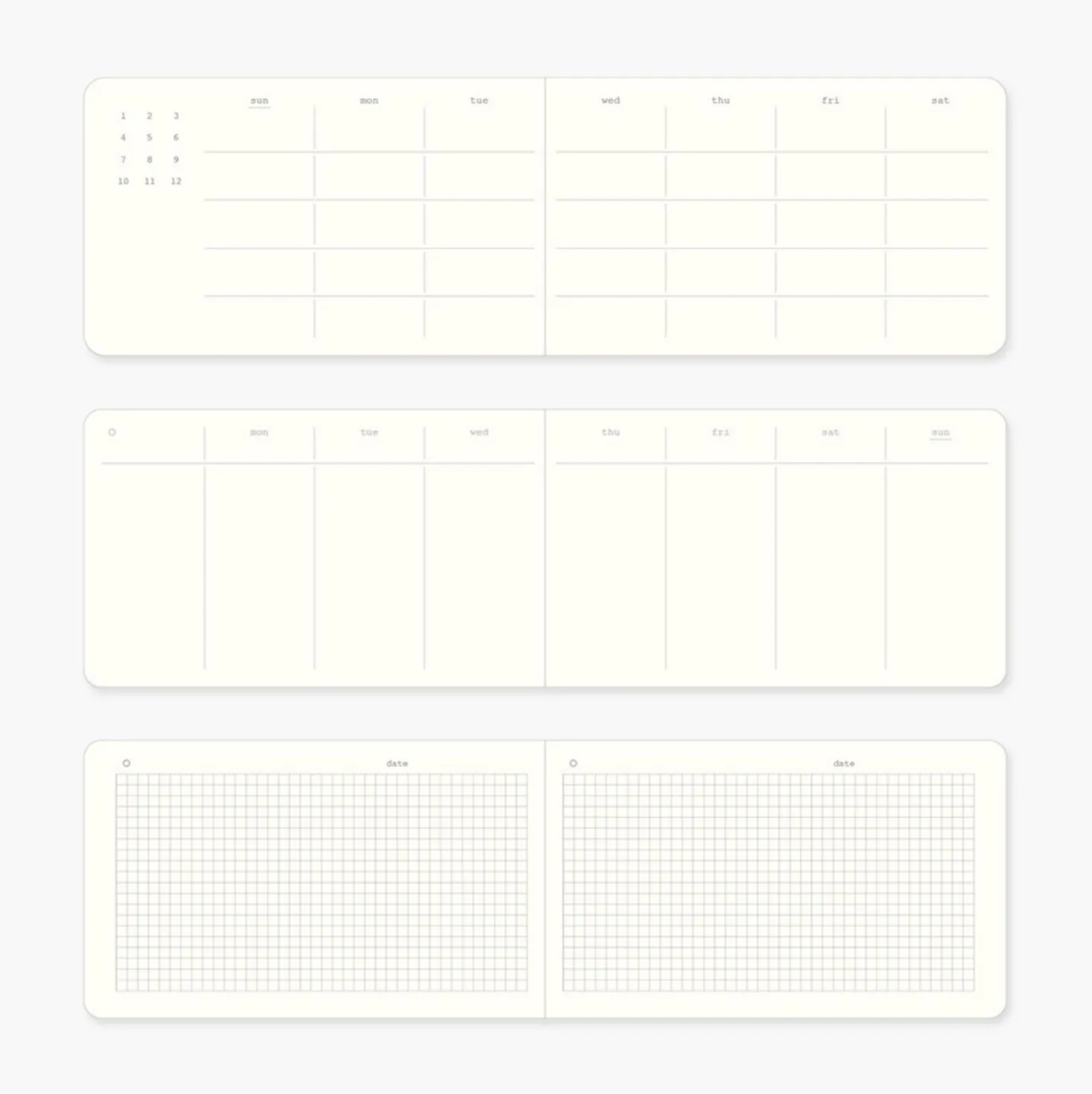 Sentimental 6 Month Weekly Planner