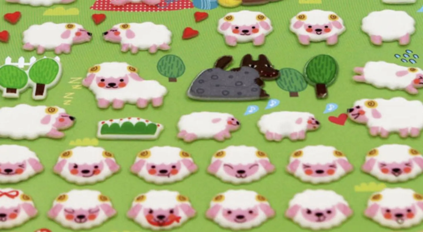 Sheep Emoji Puffy Sticker