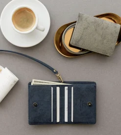 Simple Ash Wallet + Neck Strap Set
