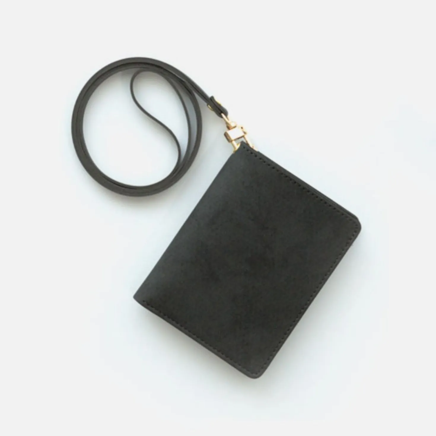 Simple Ash Wallet + Neck Strap Set