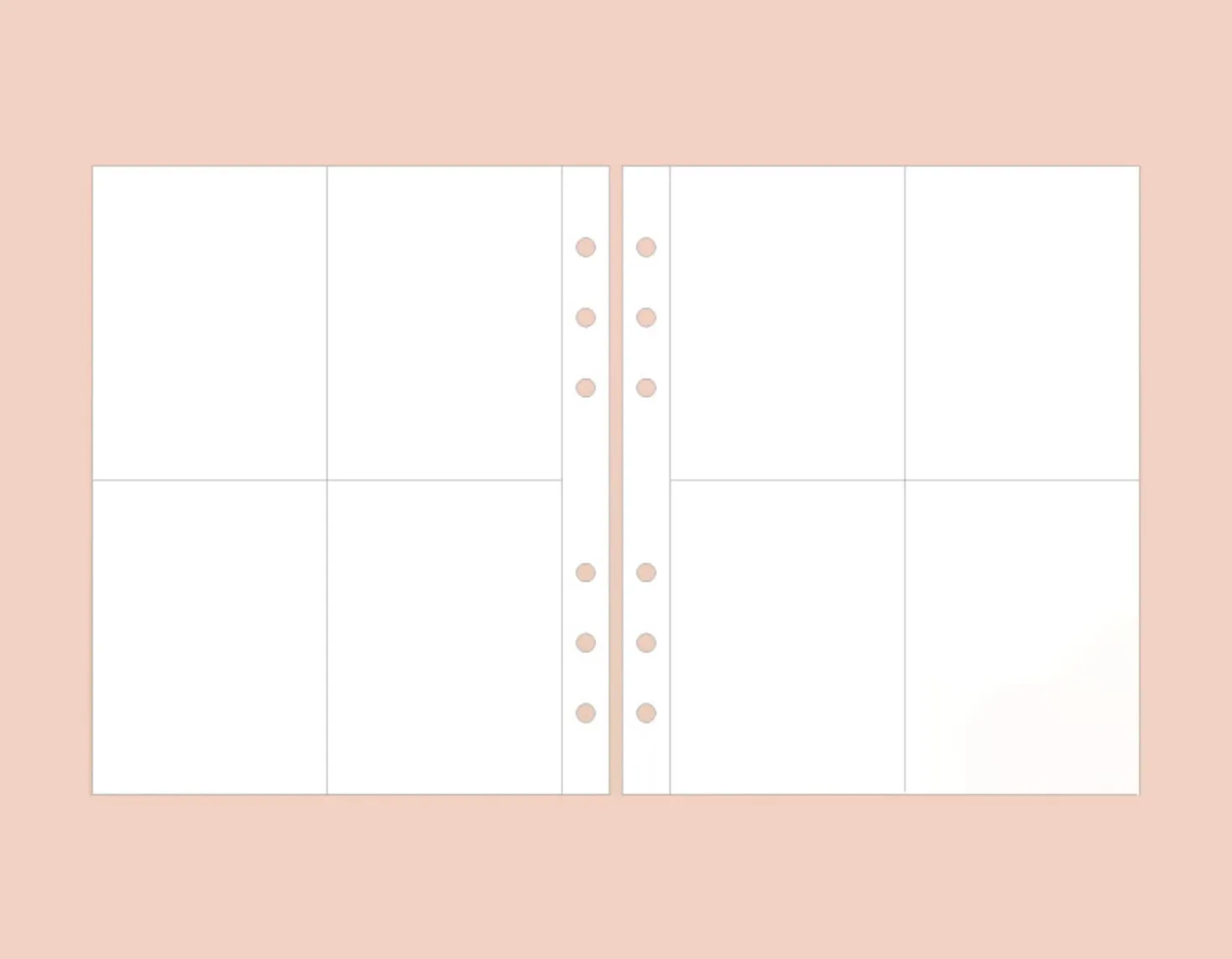 Simple 6 Ring A6 Wide Note Refill