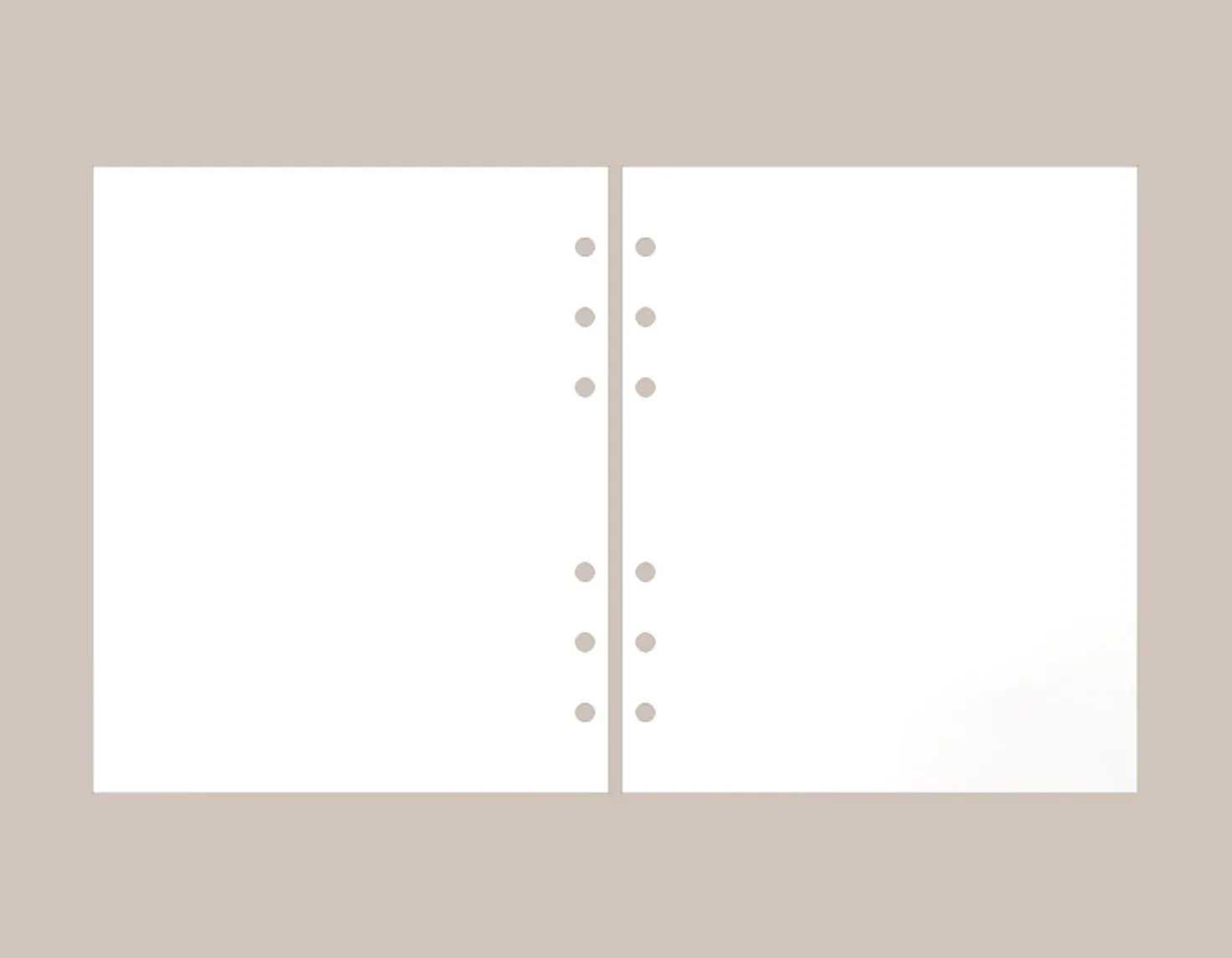 Simple 6 Ring A6 Wide Note Refill