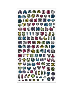 Small Alphabet Deco Sticker