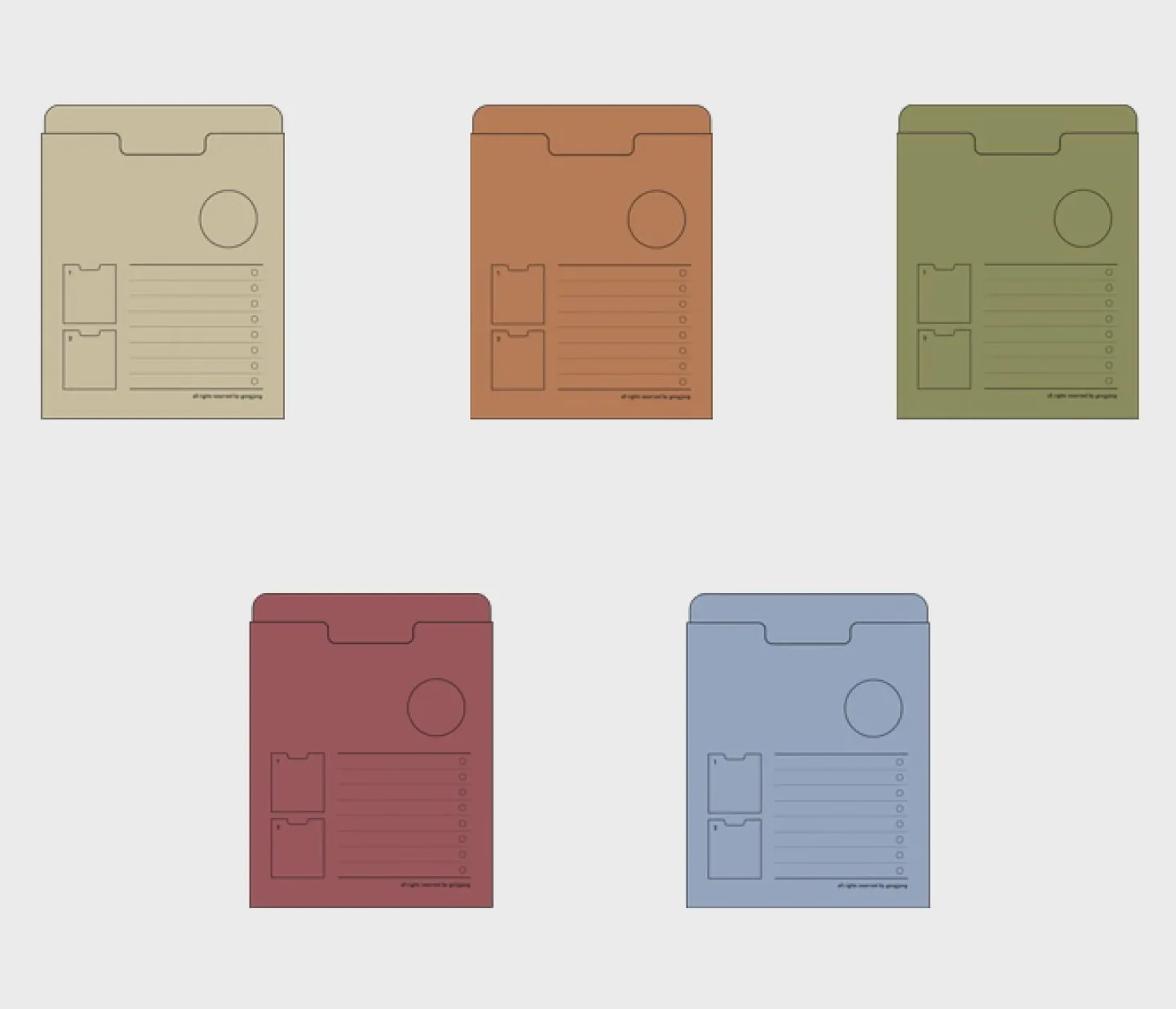Small Analogue Archiving Pocket Holder