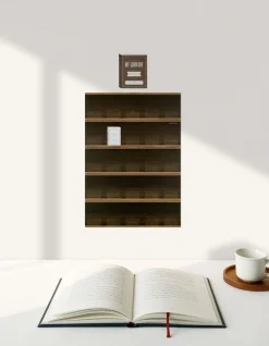 Small Bookshelf Poster & Sticker Set