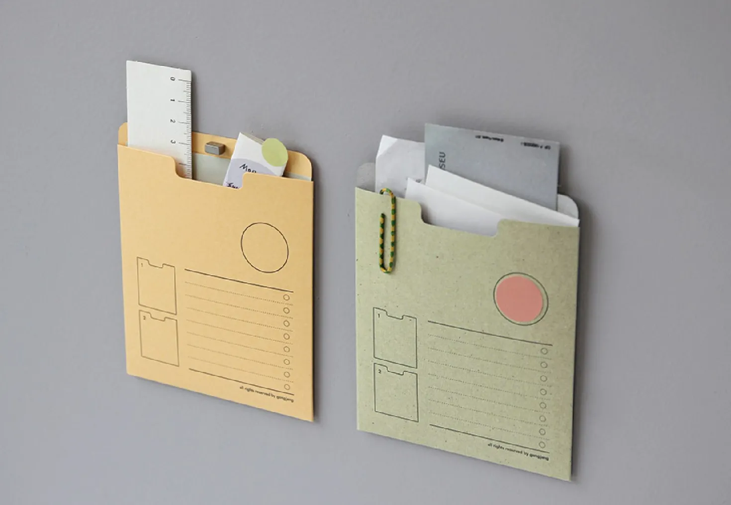 Small Colorful Archiving Pocket Holder