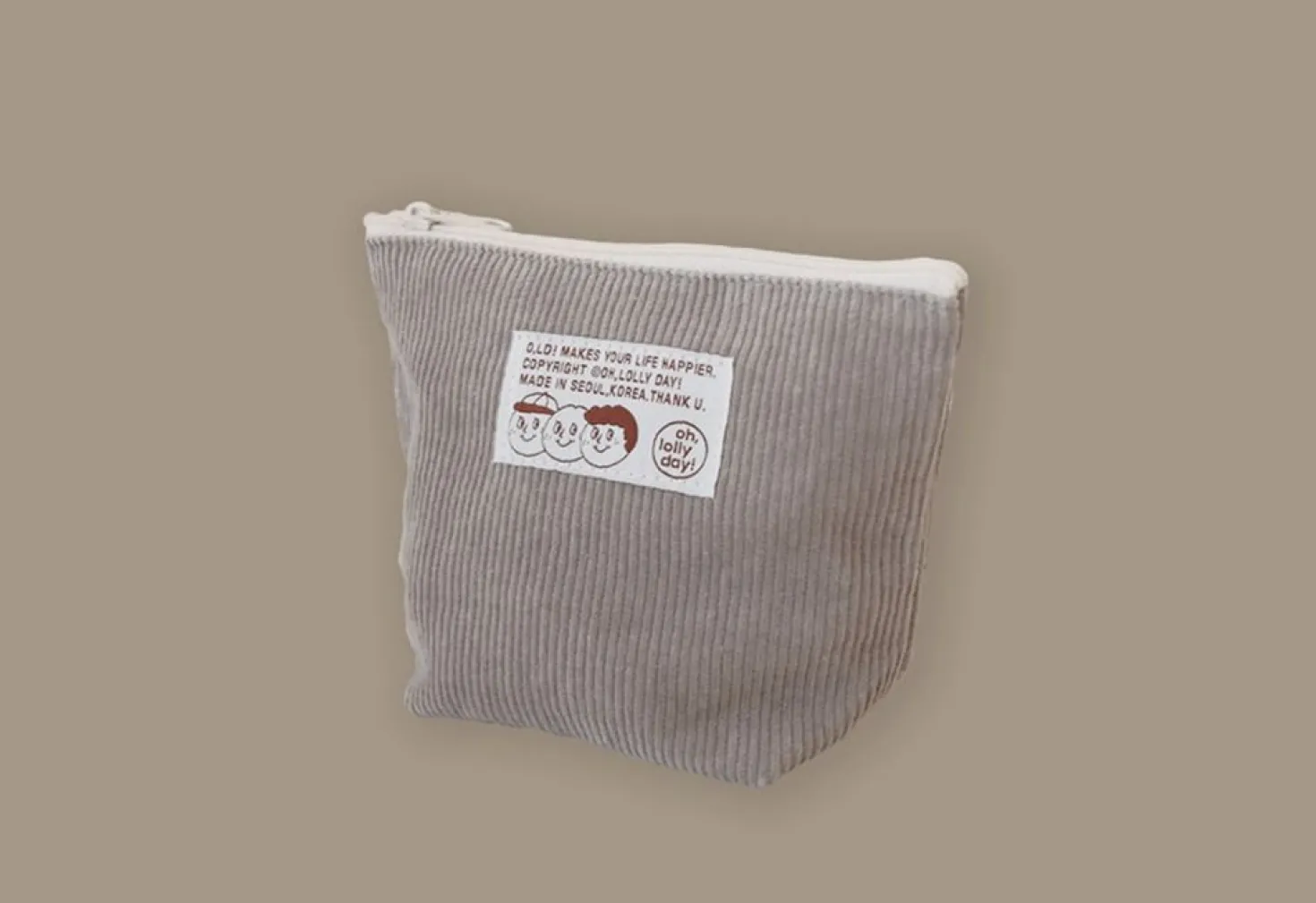 Small Corduroy Triangle Pouch