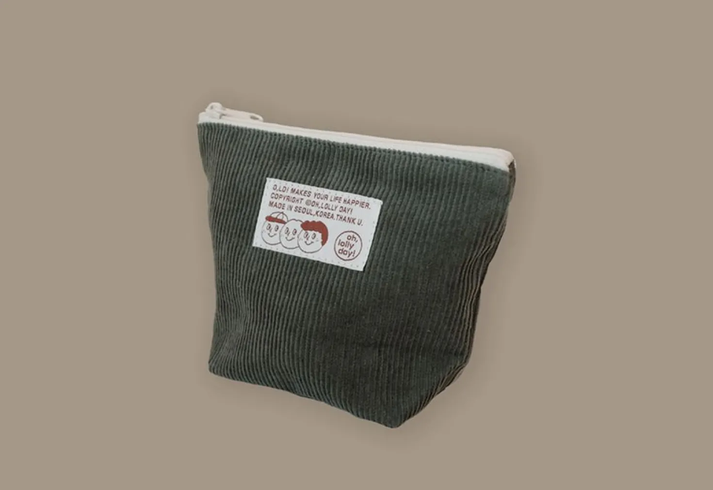 Small Corduroy Triangle Pouch