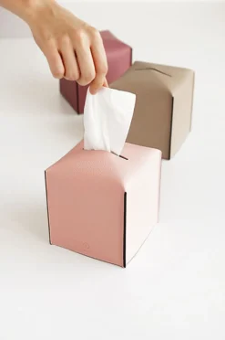 Small Edge Leather Tissue Cover