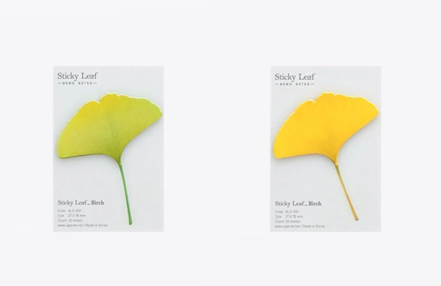 Small Ginkgo Leaf Sticky Note
