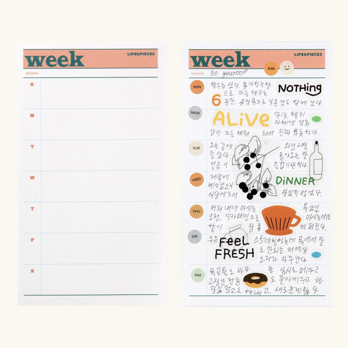 Small Life&Pieces Themed Notepad
