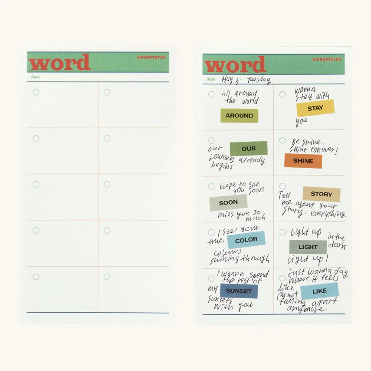 Small Life&Pieces Themed Notepad