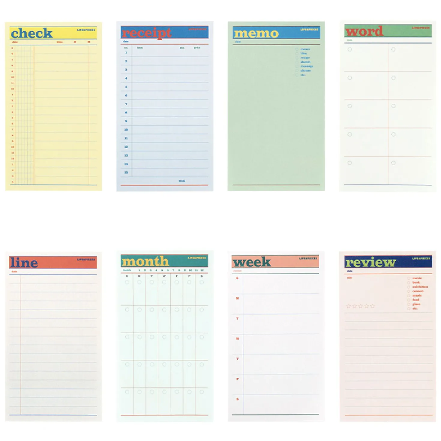 Small Life&Pieces Themed Notepad