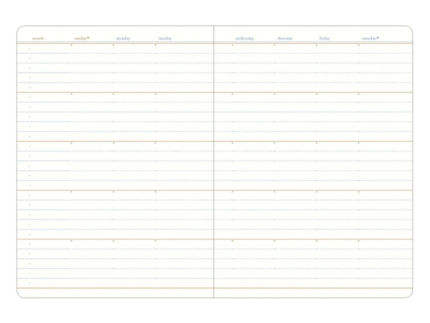 Small 6 Month Daily Manager Planner
