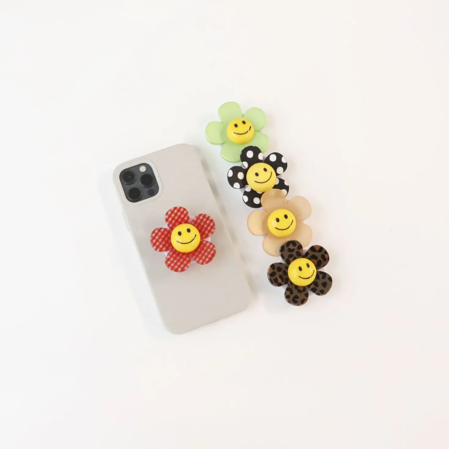 Smile Flower Pattern Phone Grip
