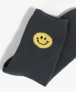 Smile Fluffy Micro Crew Women Socks