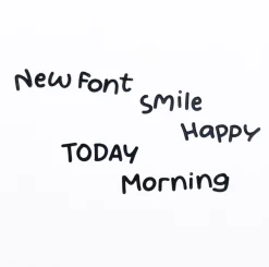 Smile Round Alphabet Slim Sticker