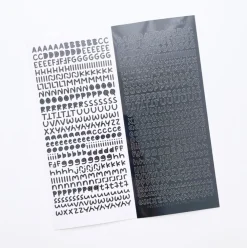 Smile Round Alphabet Slim Sticker