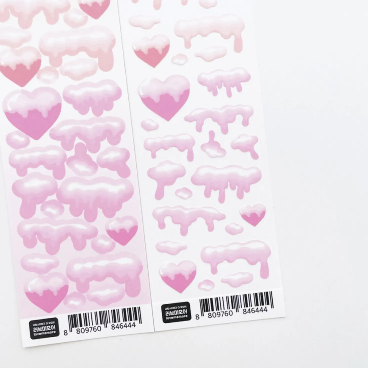 Snow Heart Slim Sticker