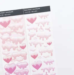 Snow Heart Slim Sticker