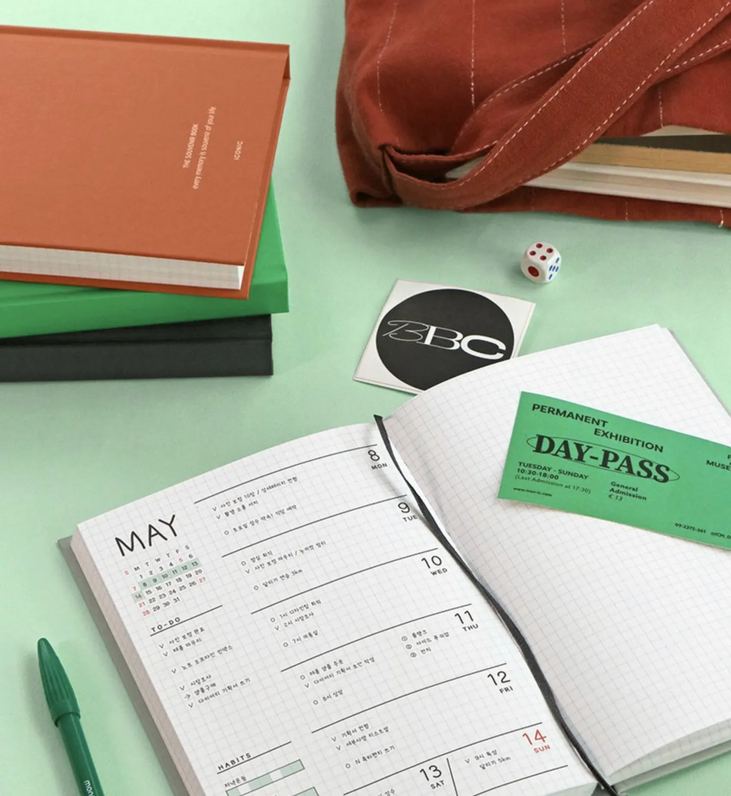 Souvenir B6 Hardcover Grid Notebook