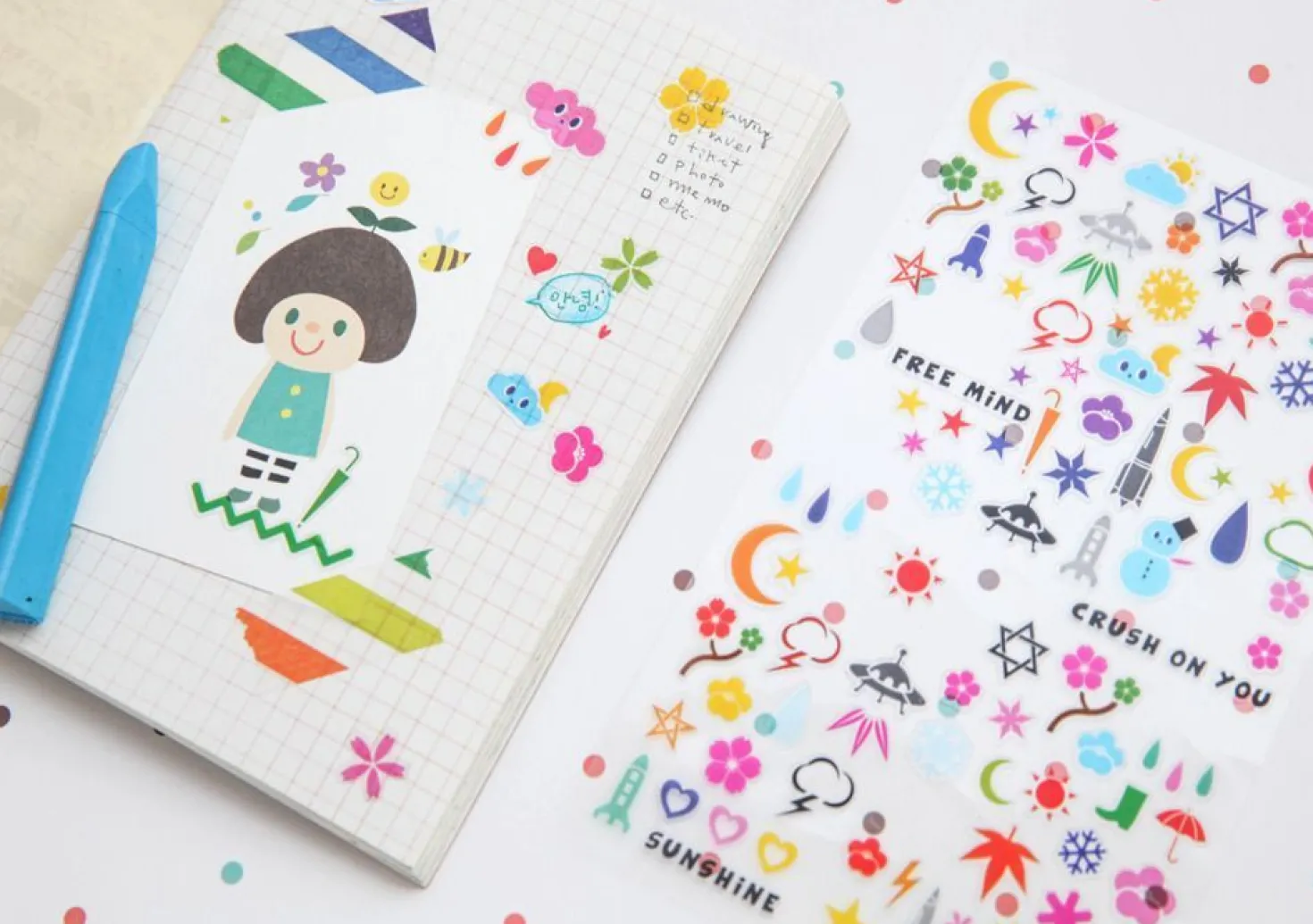 Space Note Deco Sticker