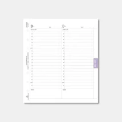 Square Plan 6 Ring A6 Wide Note Refill