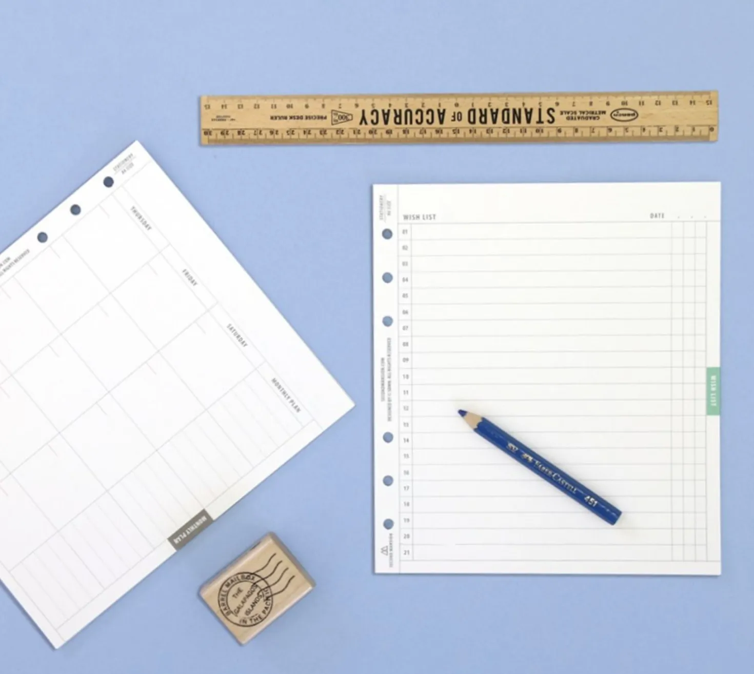 Square Plan 6 Ring A6 Wide Note Refill