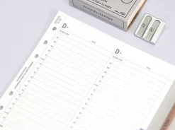 Square Plan 6 Ring A6 Wide Note Refill