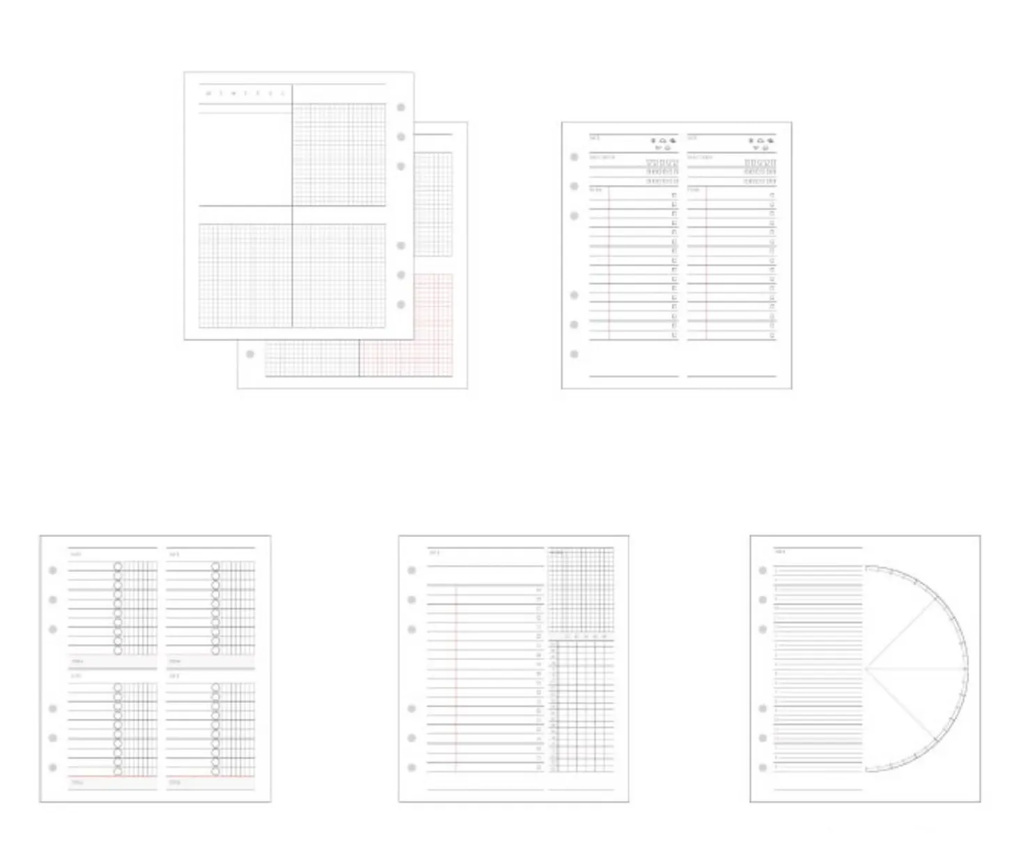 Square 6 Ring A6 Wide Planner Refill v2