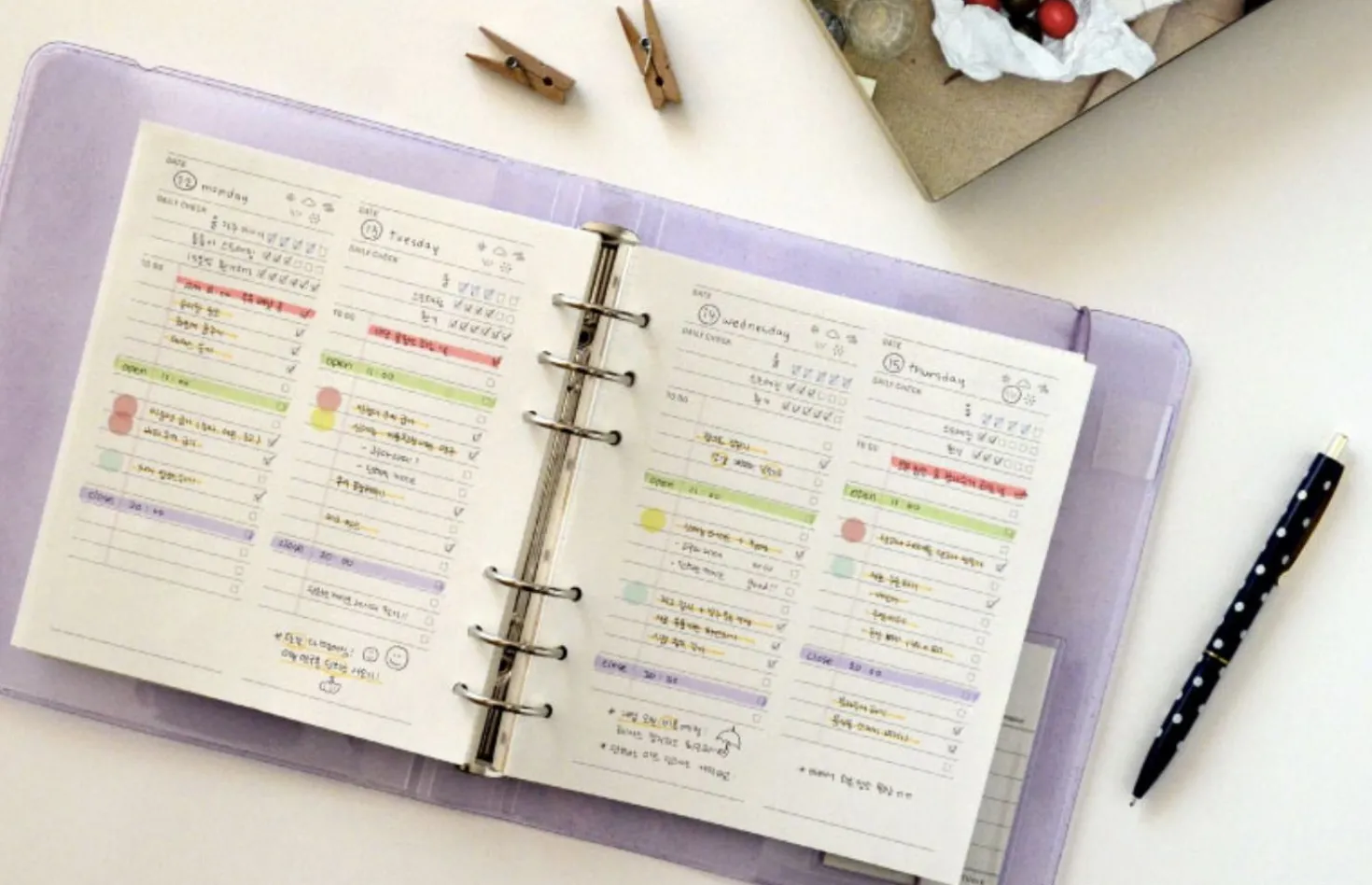 Square 6 Ring A6 Wide Planner Refill v2